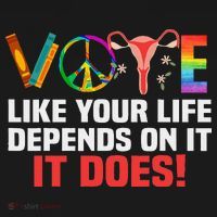 Vote Like Your Life Depends On It Feminist Gift Women's Hoodie thumb 2