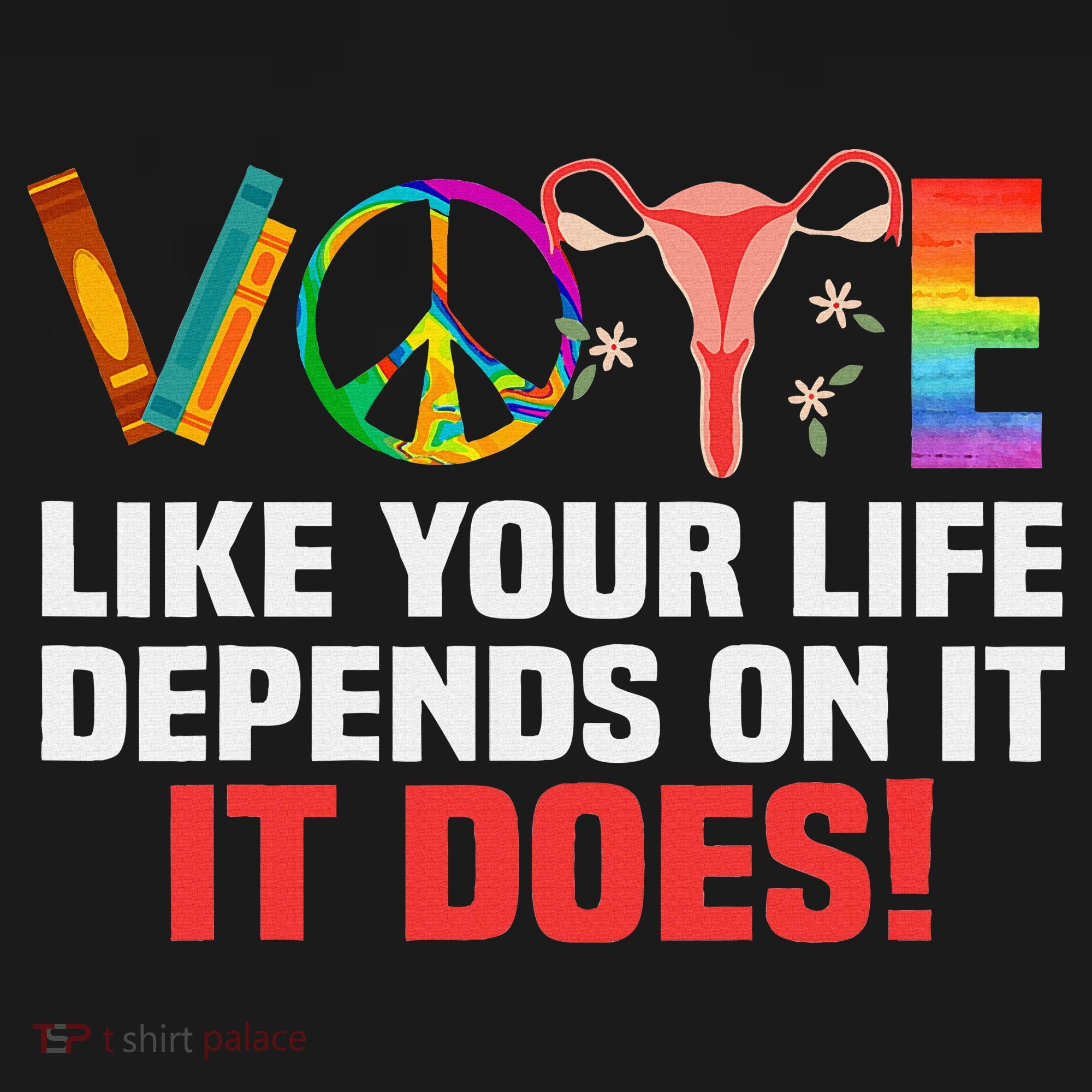 Vote Like Your Life Depends On It Feminist Gift Women's Hoodie