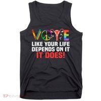 Vote Like Your Life Depends On It Feminist Gift Tank Top thumb 0