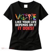 Vote Like Your Life Depends On It Feminist Gift Women's T-Shirt thumb 0