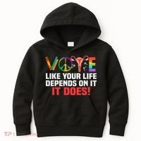Vote Like Your Life Depends On It Feminist Gift Kids Hoodie thumb 0