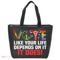 Vote Like Your Life Depends On It Feminist Gift Tote Bag thumb 0