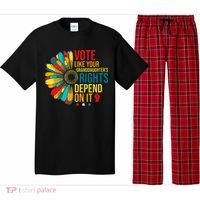 Vote Like Your Daughters Granddaughters Rights Depend On It Pajama Set thumb 0
