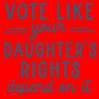 Vote Like Your DaughterS Rights Depend On It Feminist Santa Hat thumb 1