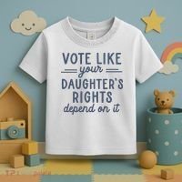 Vote Like Your DaughterS Rights Depend On It Feminist Toddler T-Shirt thumb 3