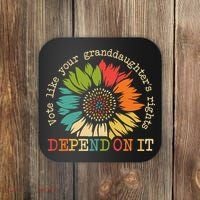 Vote Like Your Granddaughters Rights Depend On It Coaster thumb 0