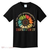 Vote Like Your Granddaughters Rights Depend On It Kids T-Shirt thumb 0