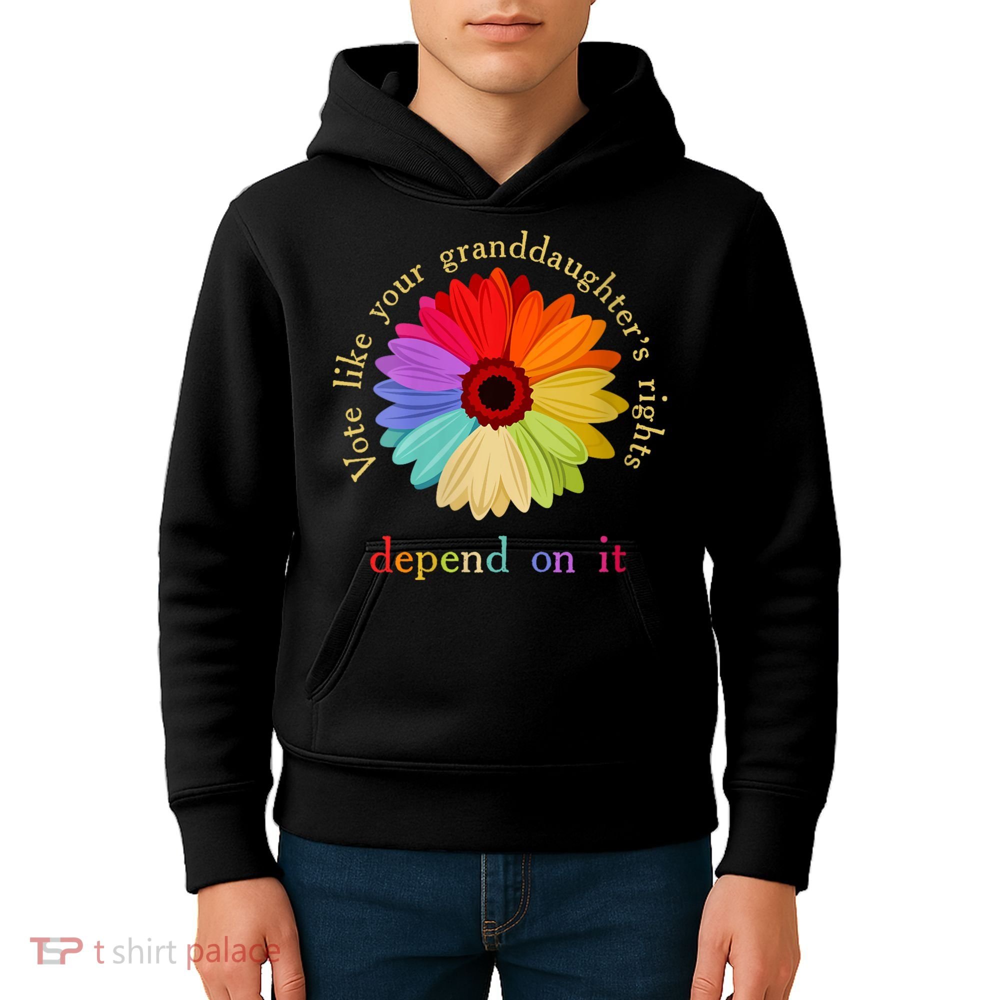 Vote Like Your Granddaughters Rights Depend On It Kids Hoodie