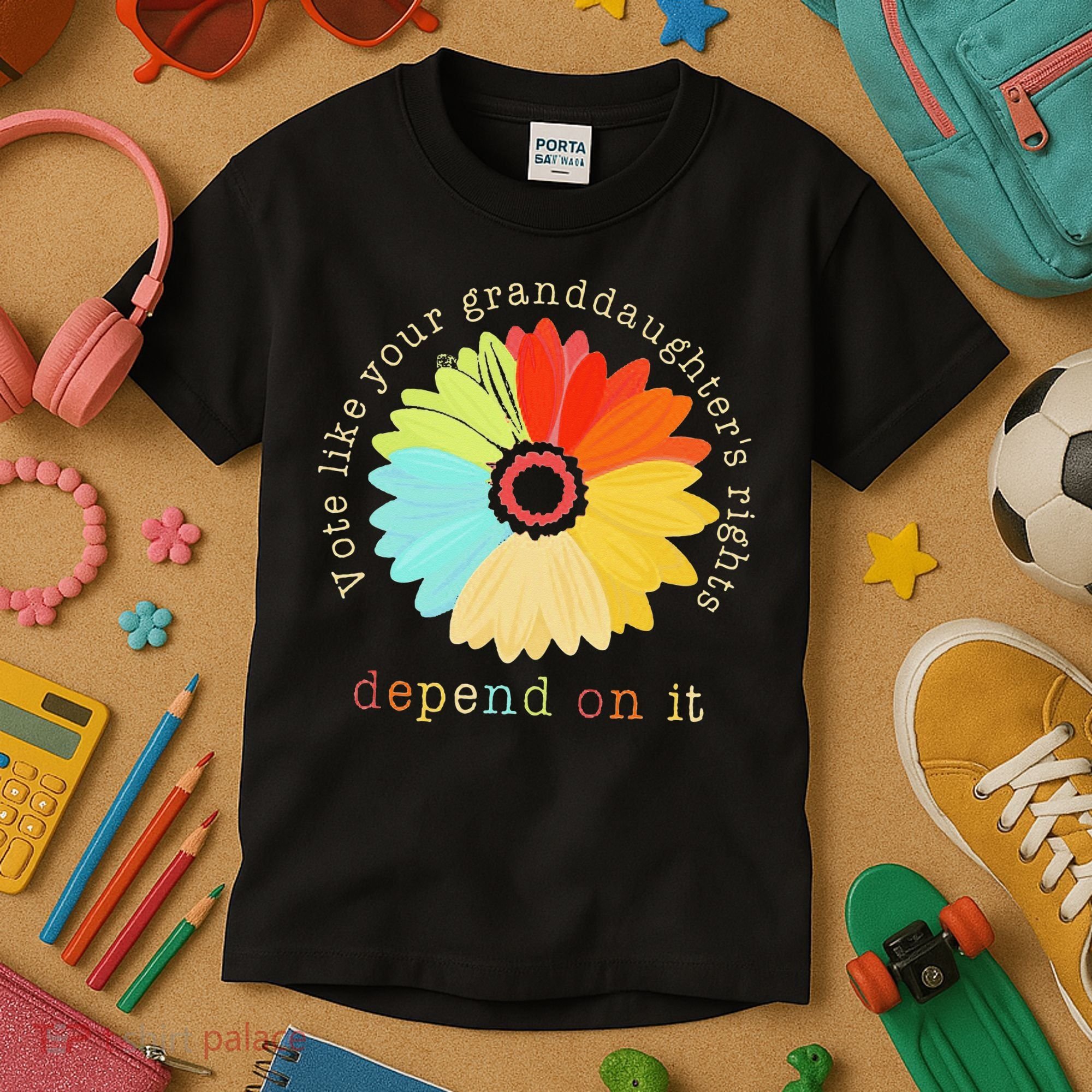 Vote Like Your GranddaughterS Rights Depend On It Feminist Kids T-Shirt