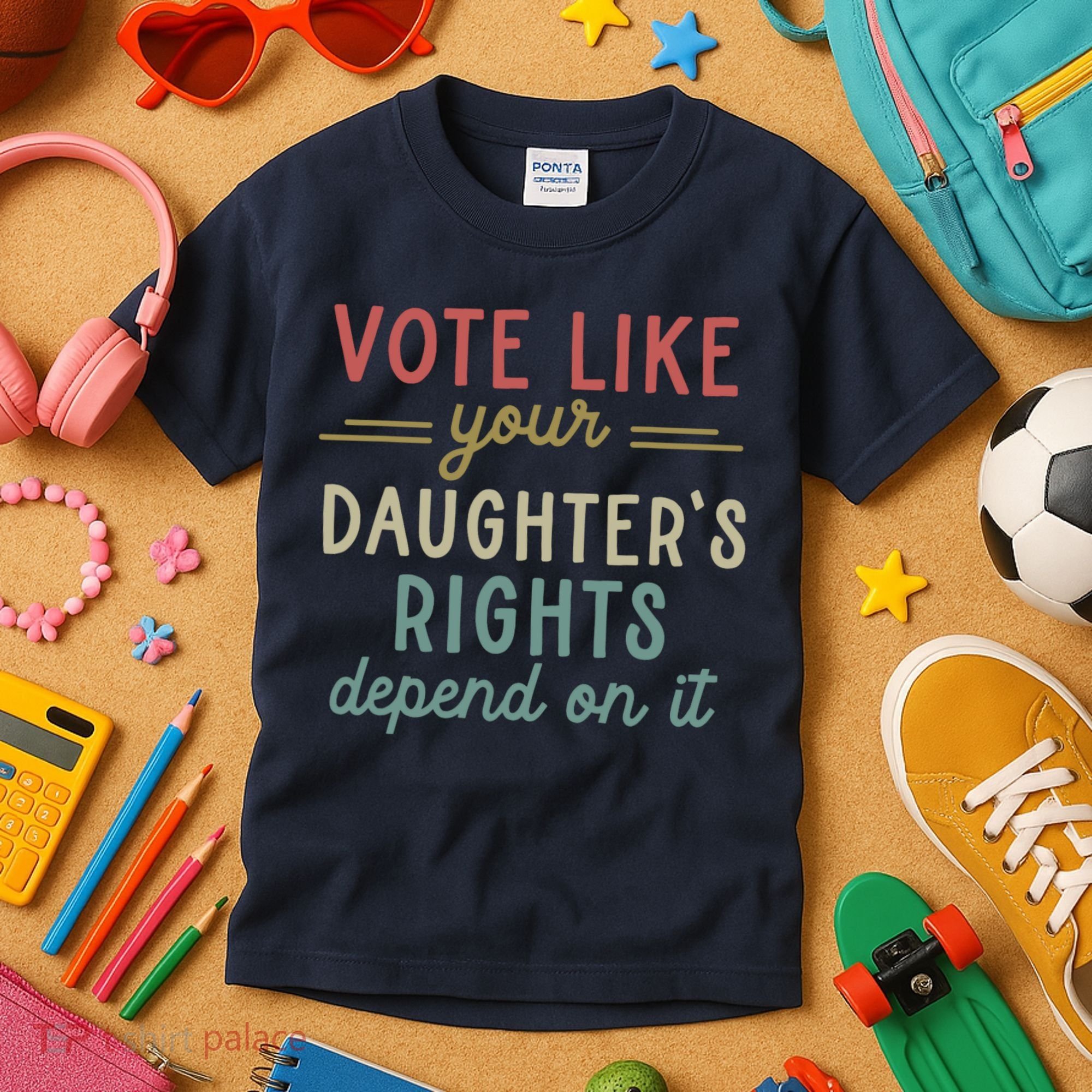 Vote Like Your Daughter’S Rights Depend On It Kids T-Shirt