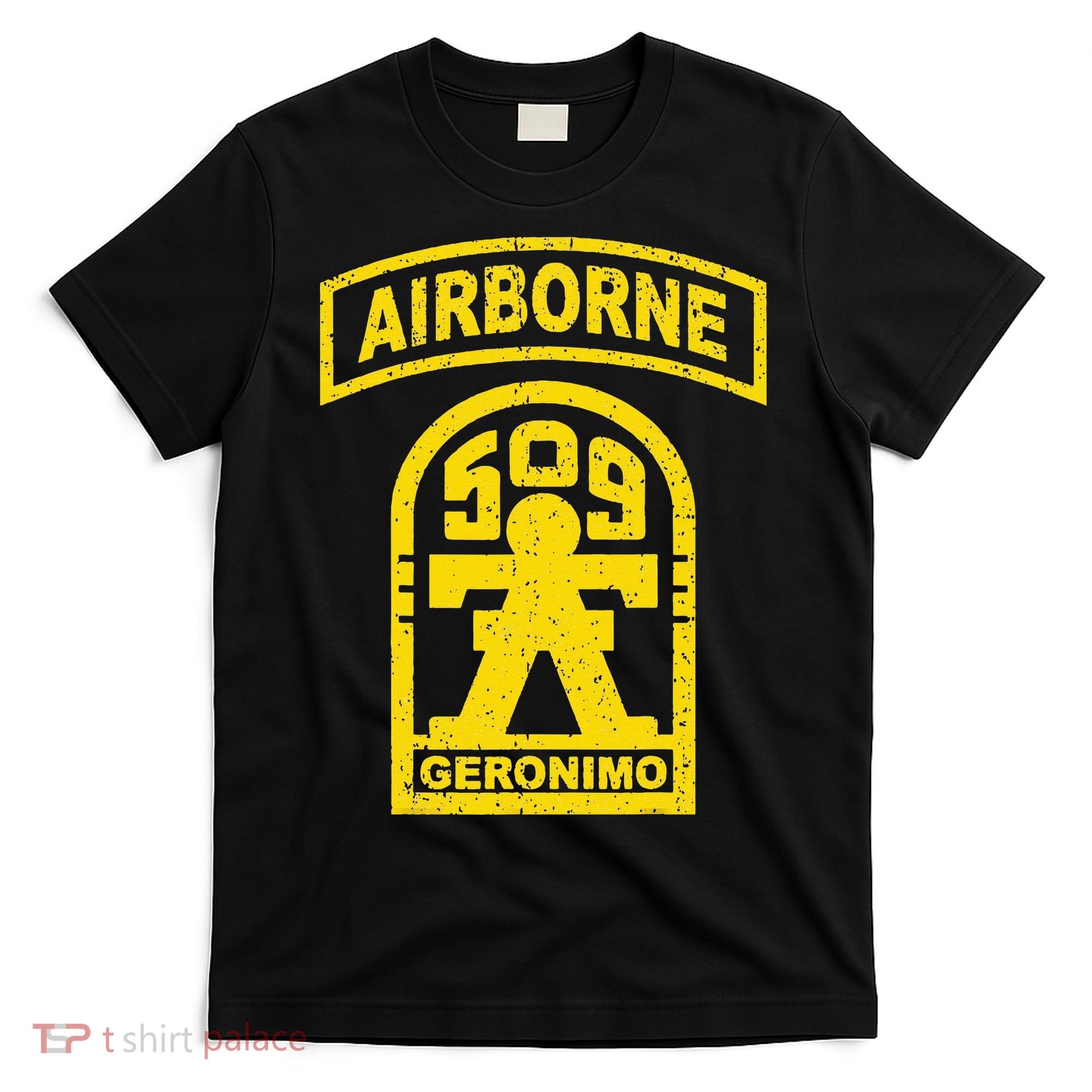 Vintage Mod 1 Geronimo 509th Airborne Parachute Infantry T-Shirt