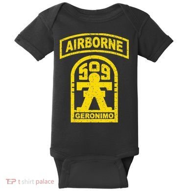 Vintage Mod 1 Geronimo 509th Airborne Parachute Infantry Baby Bodysuit