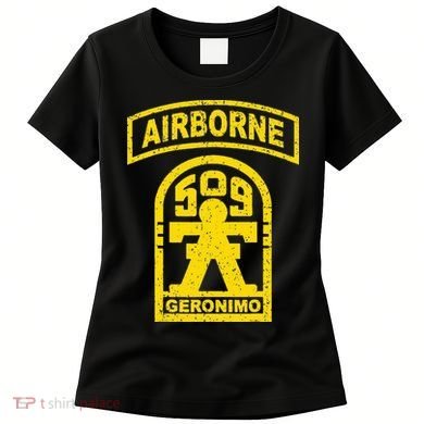 Vintage Mod 1 Geronimo 509th Airborne Parachute Infantry Women's T-Shirt