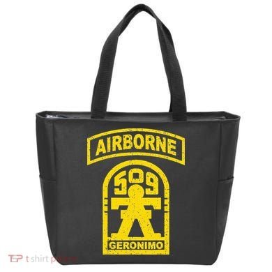 Vintage Mod 1 Geronimo 509th Airborne Parachute Infantry Tote Bag