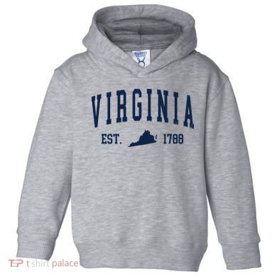Virginia Map 1788 Vintage Souvenirs Virginia Toddler Hoodie