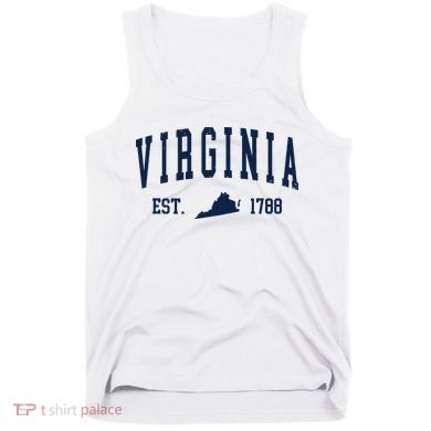 Virginia Map 1788 Vintage Souvenirs Virginia Tank Top