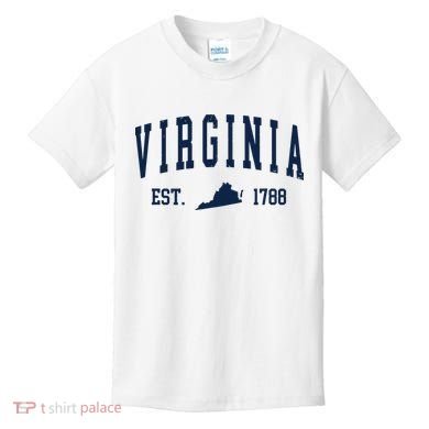 Virginia Map 1788 Vintage Souvenirs Virginia Kids T-Shirt