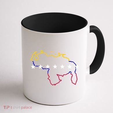 Venezuela Map 7 Stars Flag Gift Coffee Mug back