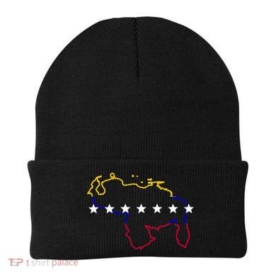 Venezuela Map 7 Stars Flag Gift Beanie