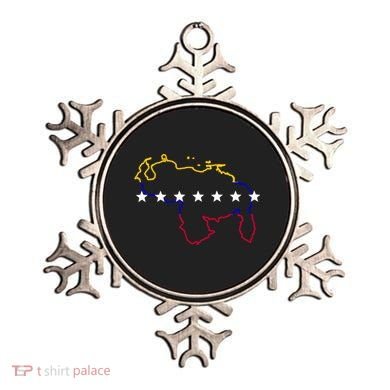 Venezuela Map 7 Stars Flag Gift Ornament