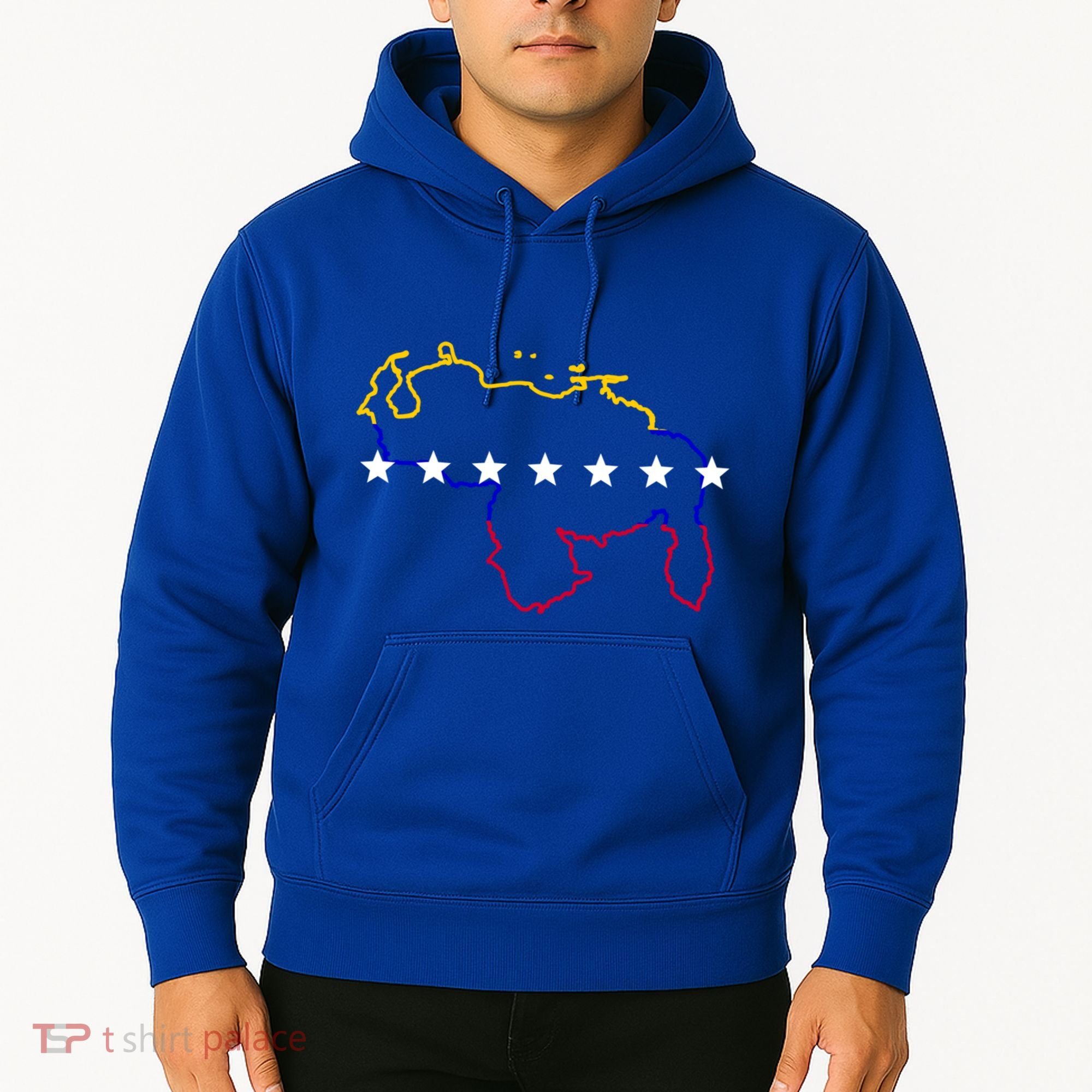 Venezuela Map 7 Stars Flag Gift Hoodie
