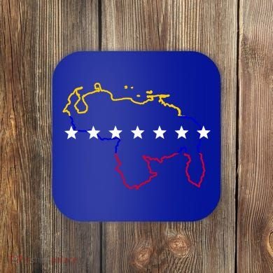 Venezuela Map 7 Stars Flag Gift Coaster