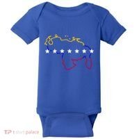 Venezuela Map 7 Stars Flag Gift Baby Bodysuit thumb 0