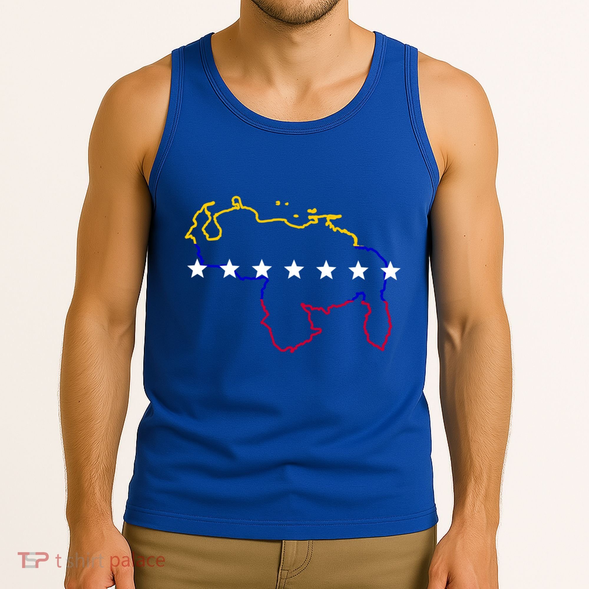 Venezuela Map 7 Stars Flag Gift Tank Top
