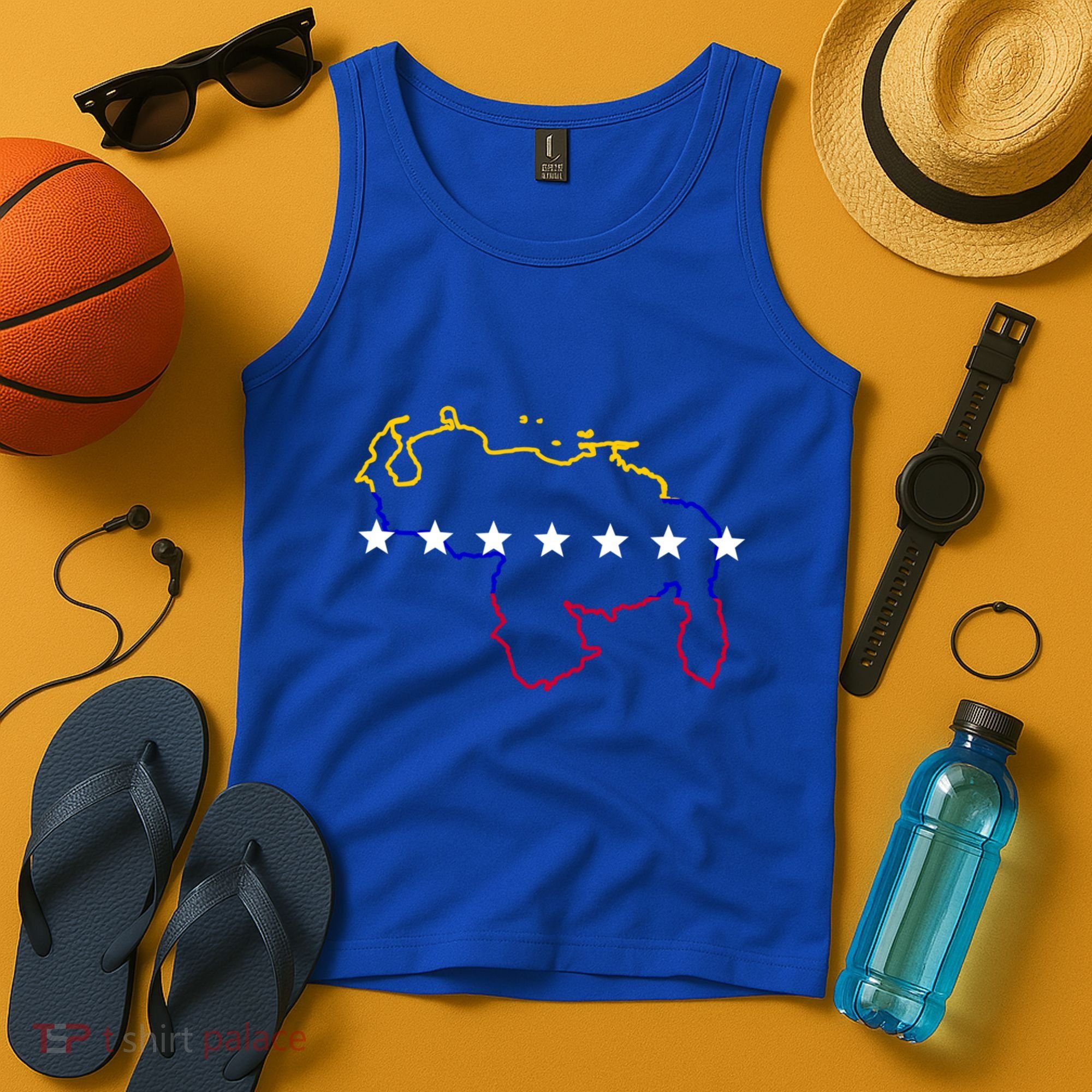 Venezuela Map 7 Stars Flag Gift Tank Top