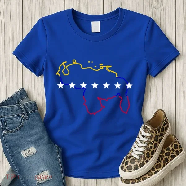 Venezuela Map 7 Stars Flag Gift Women's T-Shirt