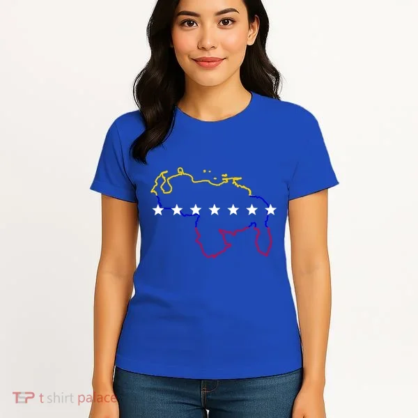 Venezuela Map 7 Stars Flag Gift Women's T-Shirt