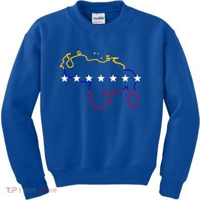 Venezuela Map 7 Stars Flag Gift Kids Sweatshirt