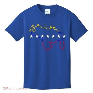 Venezuela Map 7 Stars Flag Gift Kids T-Shirt