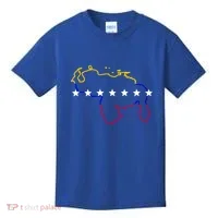 Venezuela Map 7 Stars Flag Gift Kids T-Shirt thumb 0