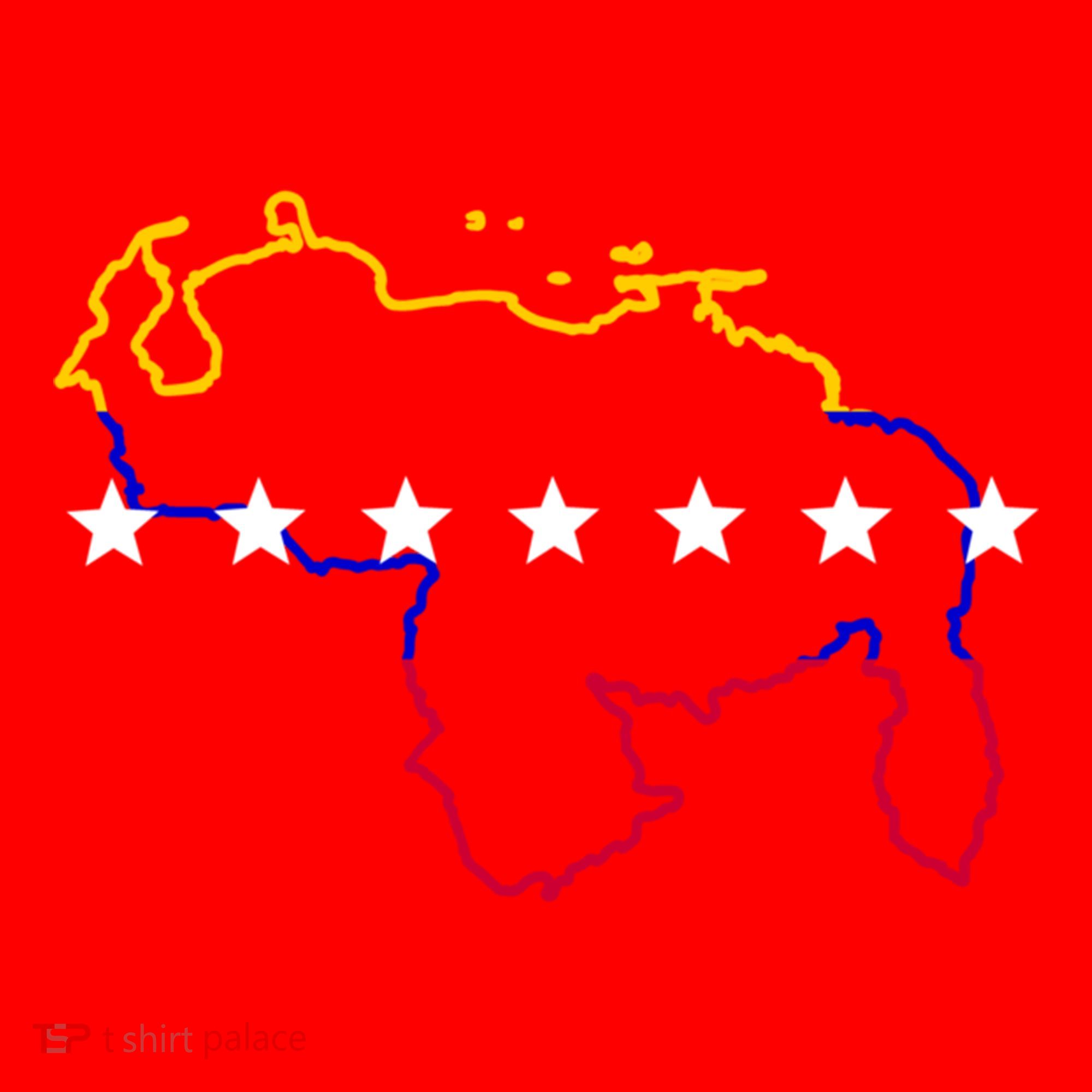 Venezuela Map 7 Stars Flag Gift Santa Hat