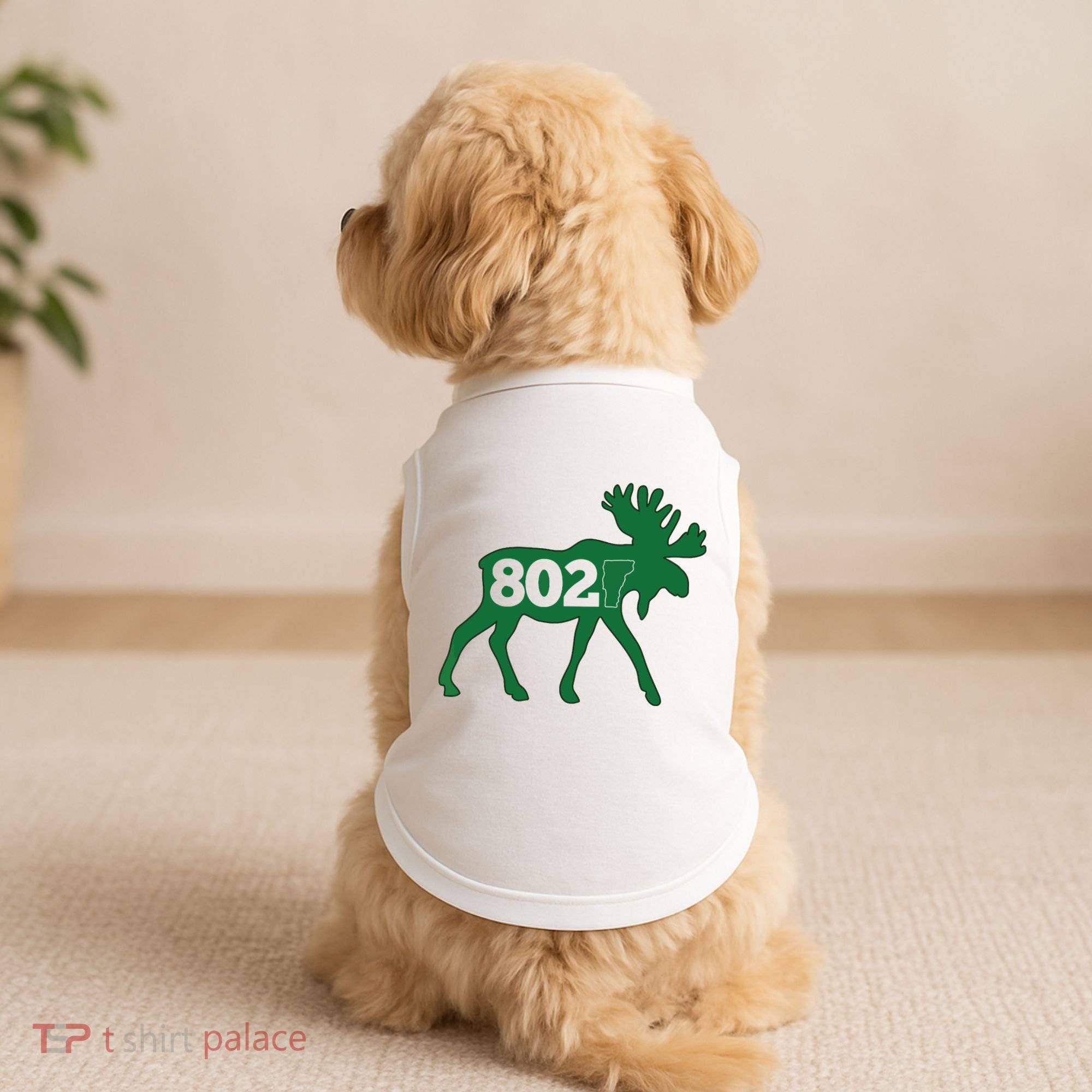 Vermont Moose 802 Vermont Green Mountain State Doggie Tank