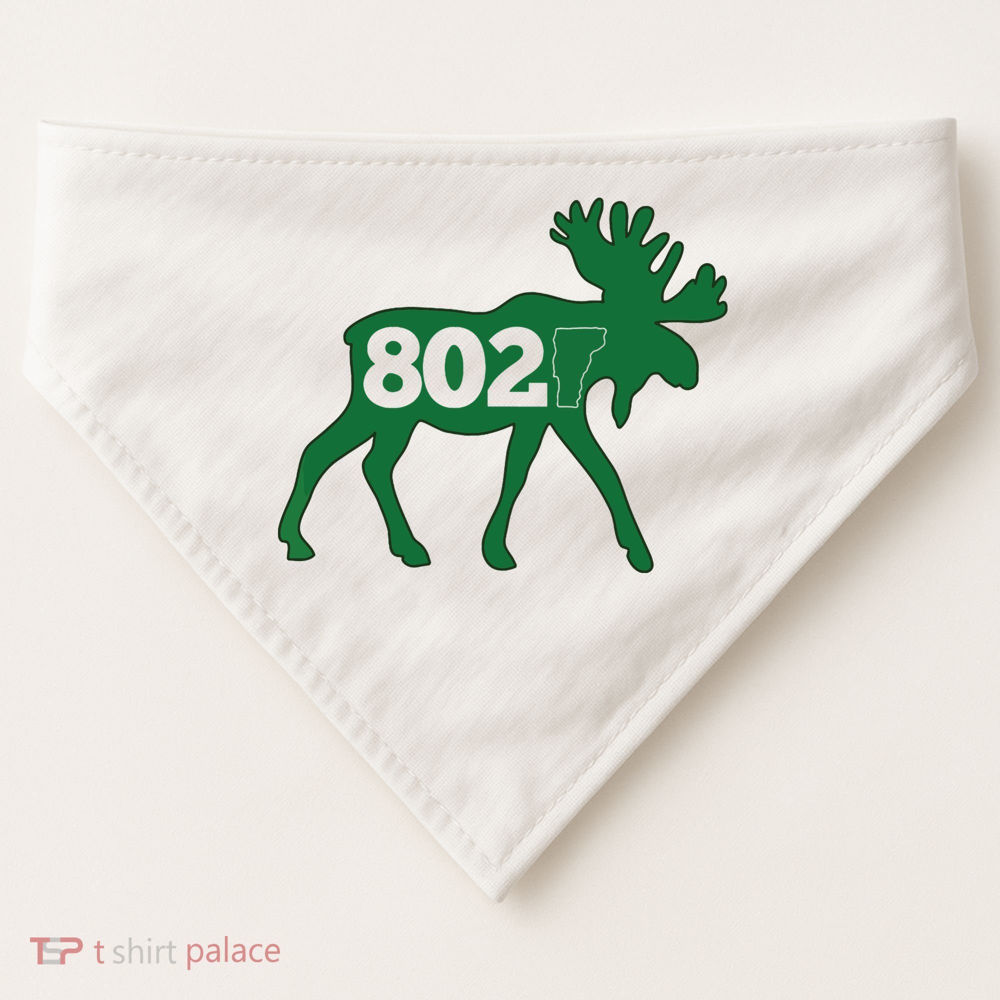 Vermont Moose 802 Vermont Green Mountain State USA-Made Doggie Bandana