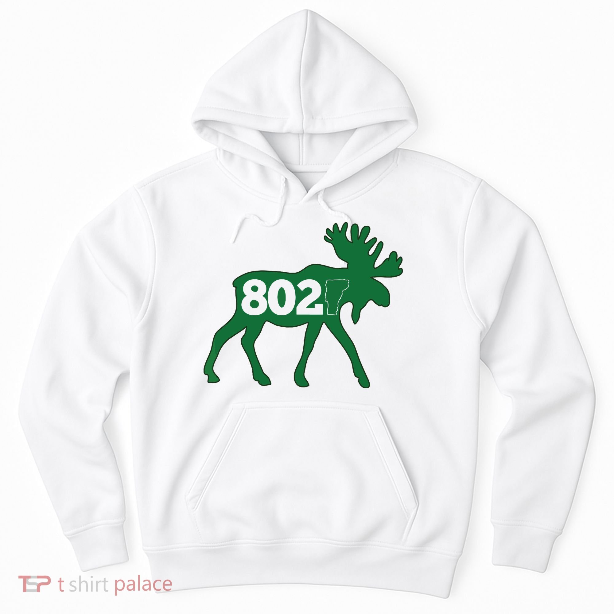 Vermont Moose 802 Vermont Green Mountain State Hoodie