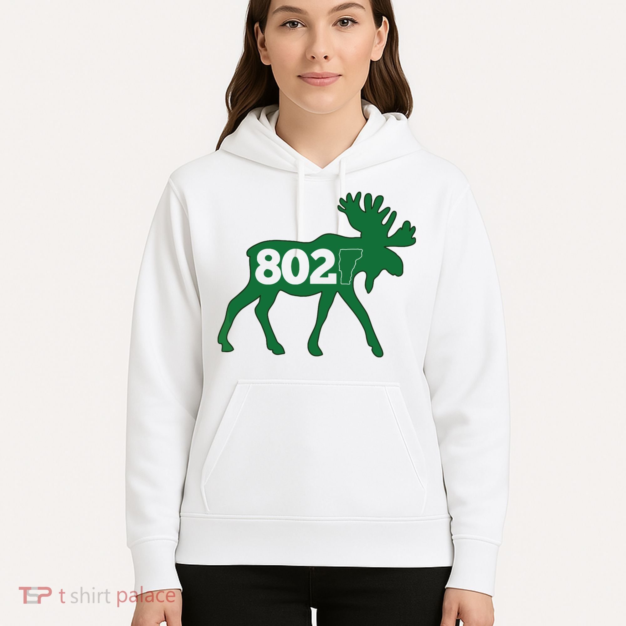 Vermont Moose 802 Vermont Green Mountain State Hoodie