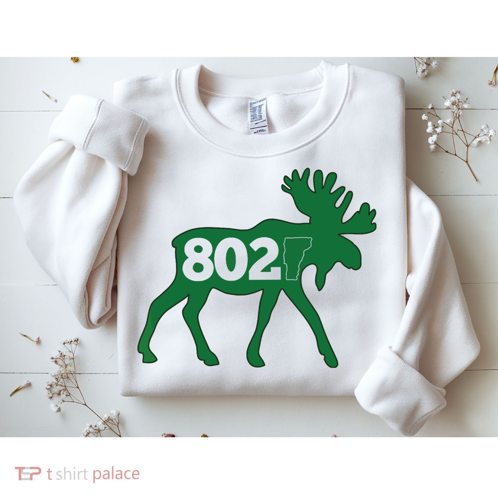 Vermont Moose 802 Vermont Green Mountain State Sweatshirt