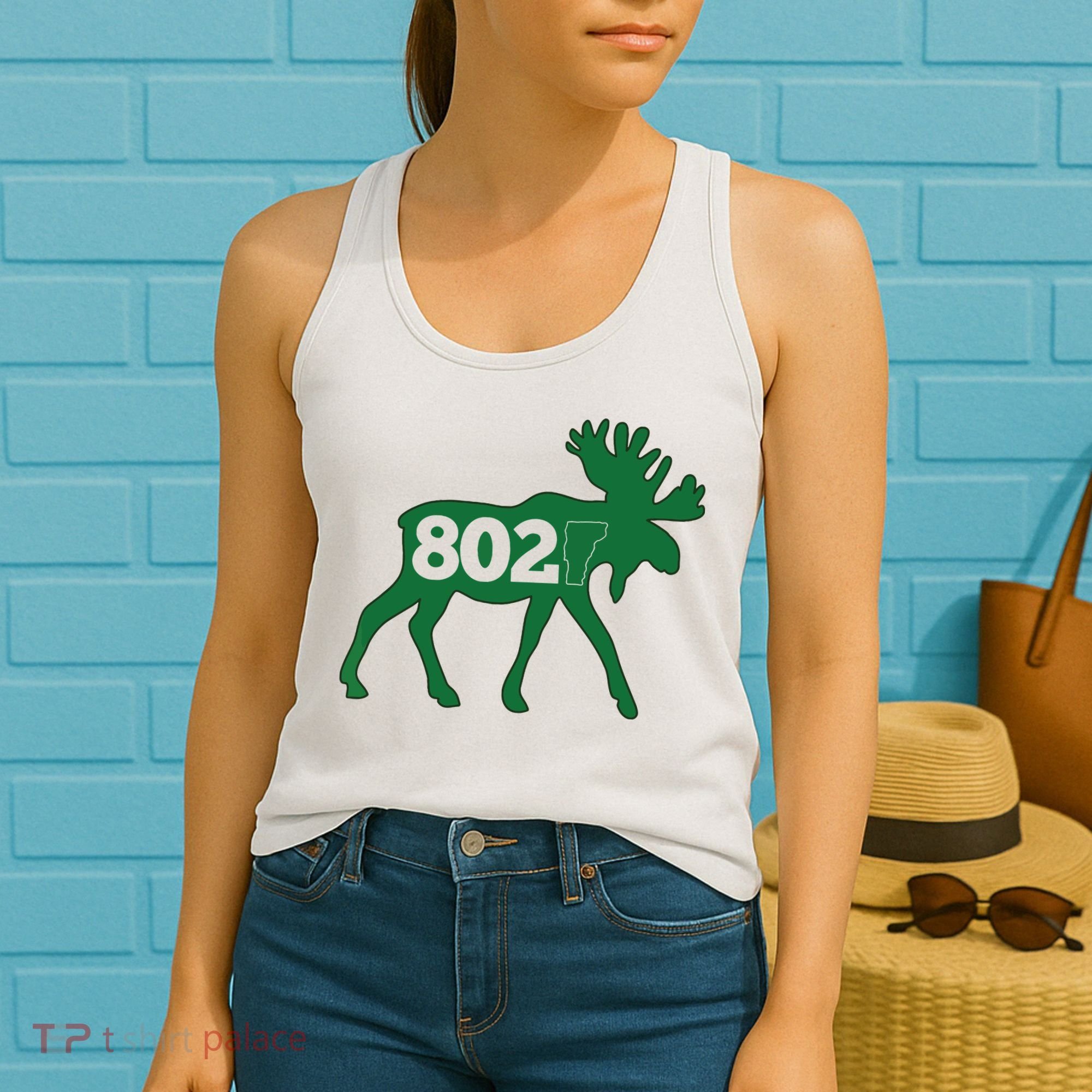 Vermont Moose 802 Vermont Green Mountain State Women's Tank Top