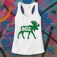 Vermont Moose 802 Vermont Green Mountain State Women's Tank Top thumb 3