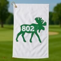 Vermont Moose 802 Vermont Green Mountain State Golf Towel thumb 1