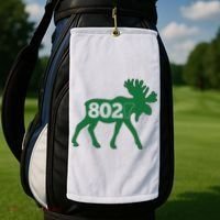 Vermont Moose 802 Vermont Green Mountain State Golf Towel thumb 2