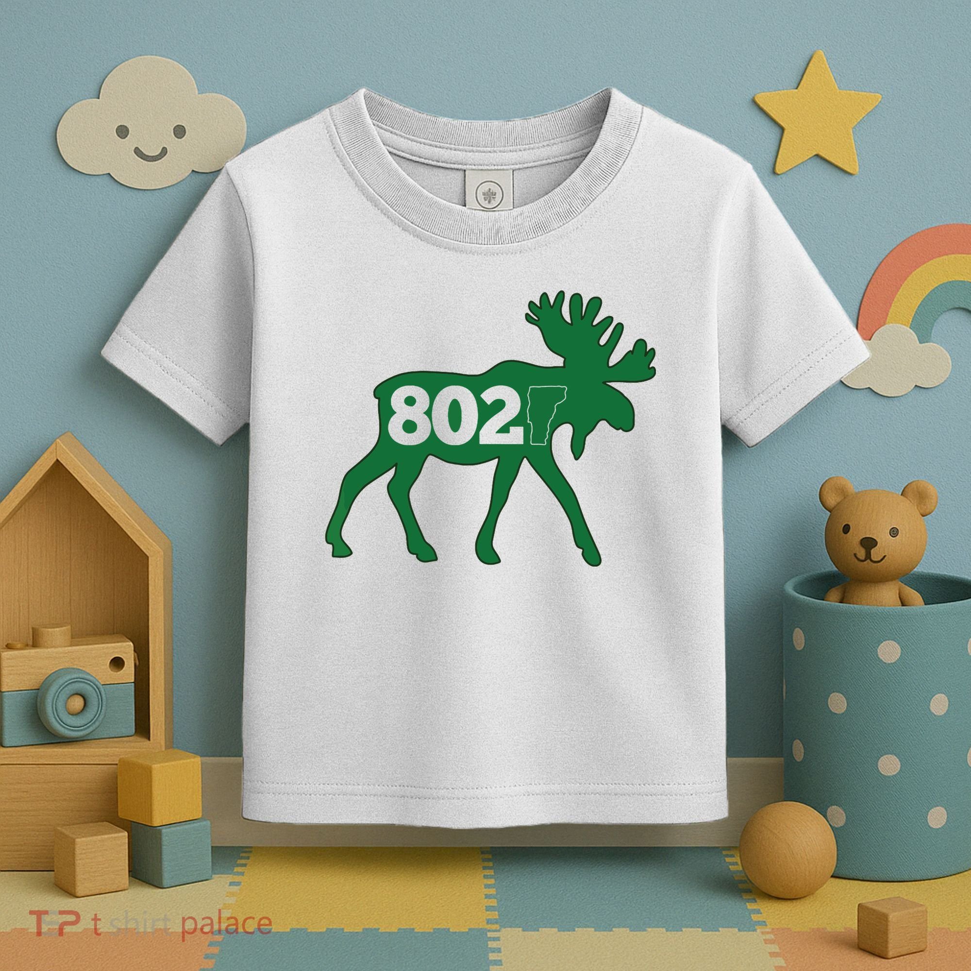 Vermont Moose 802 Vermont Green Mountain State Toddler T-Shirt