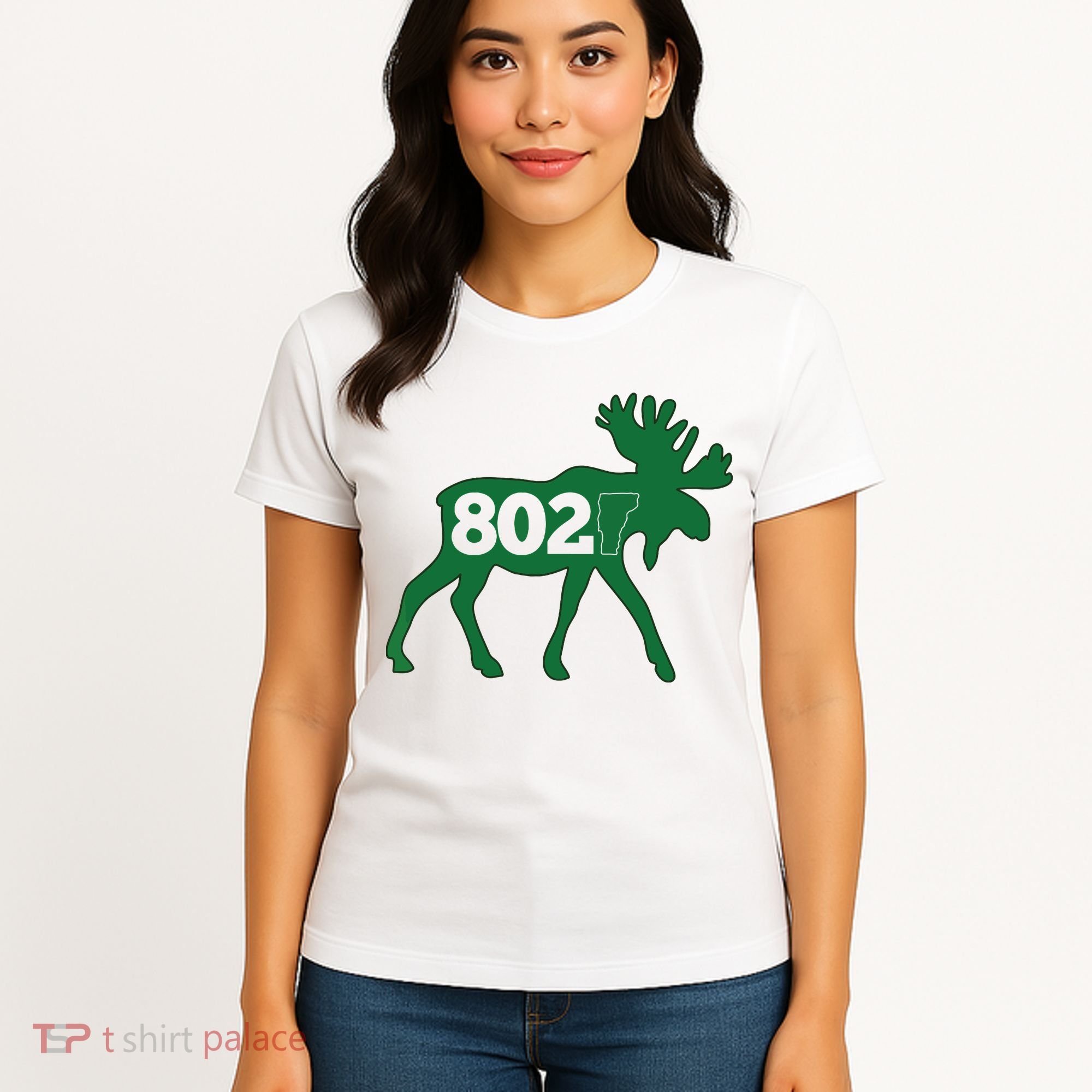Vermont Moose 802 Vermont Green Mountain State Women's T-Shirt