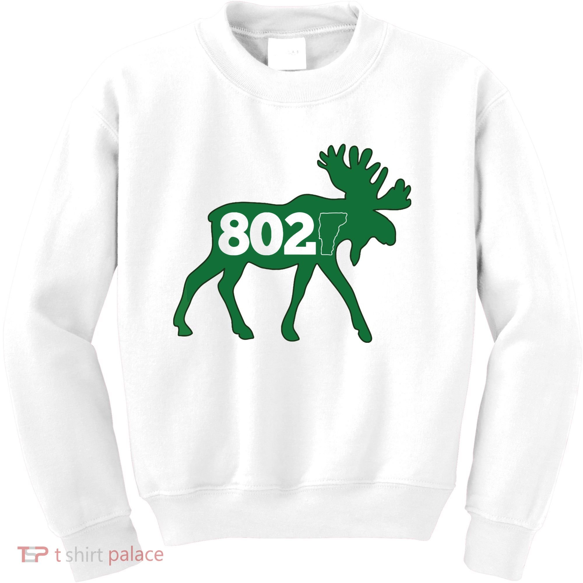 Vermont Moose 802 Vermont Green Mountain State Kids Sweatshirt