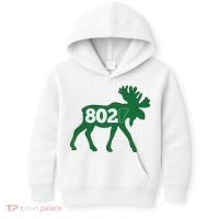 Vermont Moose 802 Vermont Green Mountain State Kids Hoodie thumb 0
