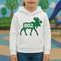 Vermont Moose 802 Vermont Green Mountain State Kids Hoodie thumb 3