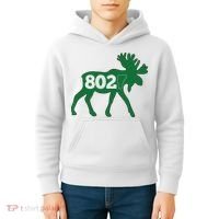 Vermont Moose 802 Vermont Green Mountain State Kids Hoodie thumb 4